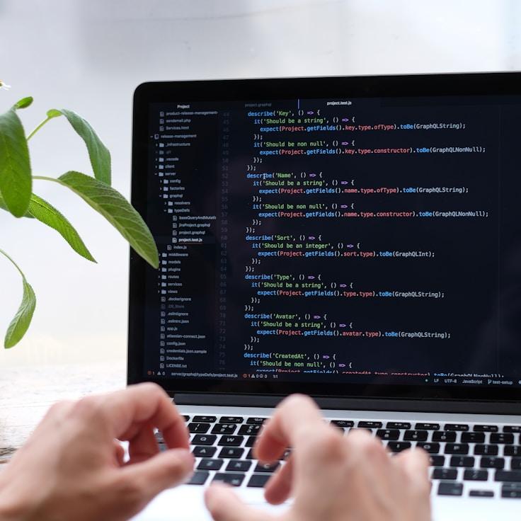 Mobile app development process showing collaborative team environment